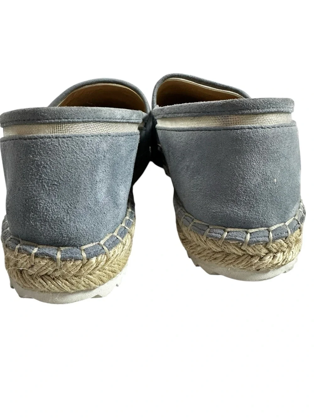 Karl Lagerfeld Paris Blue Suede Espadrille Slip On Flats Shoes Size 8.5